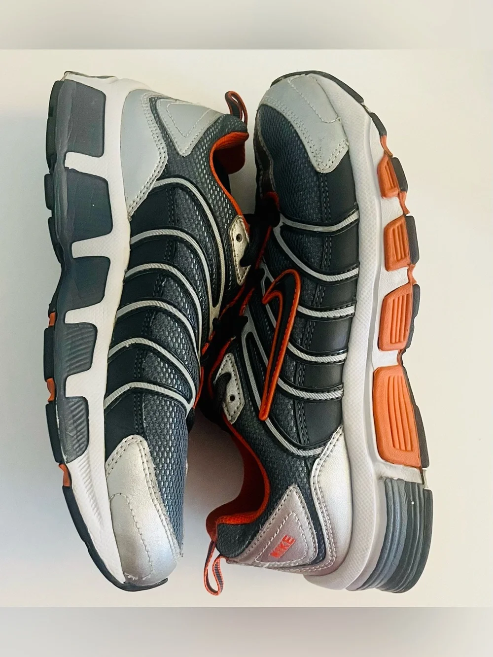 Nike Youth Black, Silver and Orange Athletic Sneakers